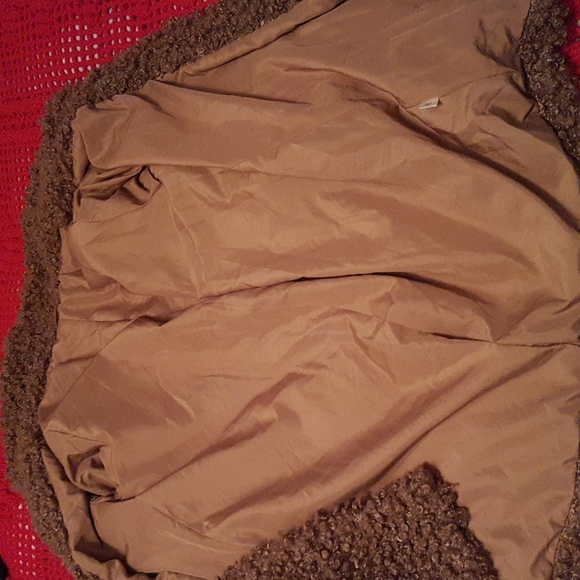 Zara Beige Camel Faux Fur Teddy Jacket Coat - Picture 6 of 8